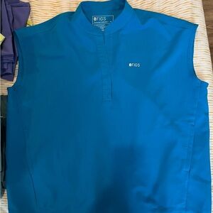 Figs Teal Sleeveless Top